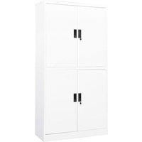 Berkfield Home Office Cabinet White 90x40x180 cm Steel | Size: 90 x 40 x 180 cm