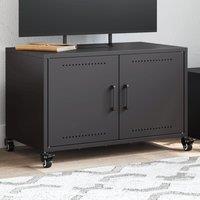 Berkfield Home TV Cabinet Black 68x39x43.5 cm Steel