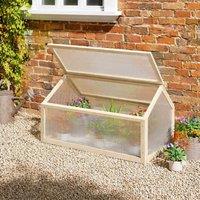 STILVORA Cold Frame Greenhouse 90 cm with Openable Top in Natural
