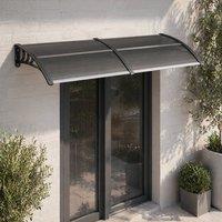STILVORA Door Canopy 196 x 75 cm Black