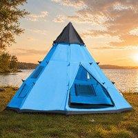 STILVORA 6 Person Tipi Tent with Carry Bag Blue
