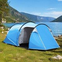STILVORA 3 Man Tent with Two Rooms Blue