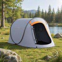 STILVORA Pop-Up Dome Tent for 2 with Accessories in Grey