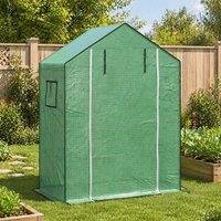 STILVORA Greenhouse Cover Replacement with Roll-Up Door & Windows in Green