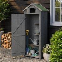 STILVORA Garden Storage Cupboard with Shelves Grey