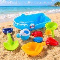 Voltico 7 Piece Boat Beach Play Set - Assorted Colours in Pink