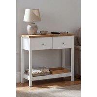 Home Discount Vida Designs Arlington 2 Drawer Console Table Storage Organizer in White