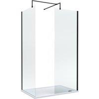 Balterley Matt Black Walk-In Wetroom Shower Bundle 1200x700mm