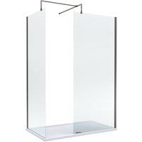 Balterley Walk-In Wetroom Bundle, Gunmetal, 1400x700mm in Silver