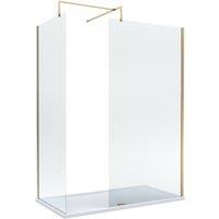 Balterley Walk-In Wetroom Bundle, Brushed Brass, 1500x700mm in Metallics