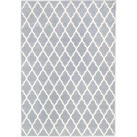Kukoon Grey White Classic Trellis Living Area Rug | Size: 240 cm x 330 cm