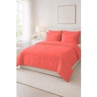 Pamposh 400 Thread Count Coral Cotton Sateen Duvet Cover Sets | Size: King