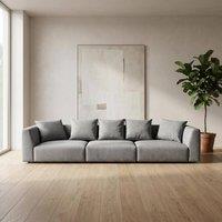 Abakus Direct Tokyo 5 Seater Sofa Brushed Tweed Fabric with Deep Seats in Light Grey