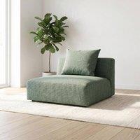 Abakus Direct Tokyo Single Seat Brushed Tweed Fabric with Deep Seats in Green