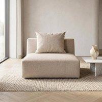 Abakus Direct Tokyo Single Seat Brushed Tweed Fabric with Deep Seats in Cream