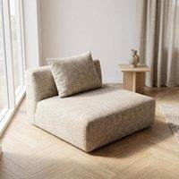 Abakus Direct Tokyo Single Seat Brushed Tweed Fabric with Deep Seats in Taupe