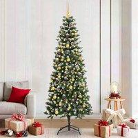 Berkfield Home Artificial Christmas Tree with 300 LEDs Green 86 x 86 x 210 cm