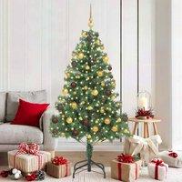 Berkfield Home Christmas Tree with 300 LEDs with Stand Green 180 cm PVC