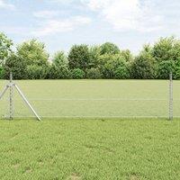 Berkfield Home Hexagon Fence 0.6x100 m Galvanised Steel in Silver
