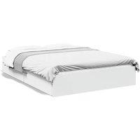 Berkfield Home Bed Frame with Drawers without Mattress White 135x190 cm Double