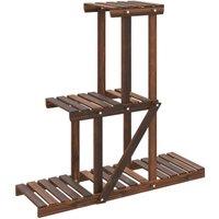 Berkfield Home Flower Stand 81x25x75.5 cm Solid Wood Fir in Brown