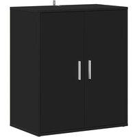Berkfield Home Shoe Cabinet Black 60x35x70 cm Engineered Wood | Size: 60 x 35 x 70 cm