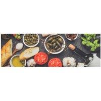Berkfield Home Kitchen Rug Washable Wine & Dinner 60x180 cm Velvet