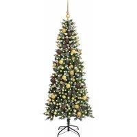 Berkfield Home Elegant Artificial Christmas Tree with 300 LEDs Green 76 x 76 x 180 cm