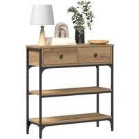 Berkfield Home Traditional Console Table Artisan Oak 72, 5x25x75 cm Engineered Wo in Brown | Size: 5 x 25 x 75 cm