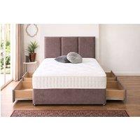 Stratus Interiors Oulton Wingback Divan Bed with Panel Headboard & Storage - 4 Drawer in Mauve | Size: Single