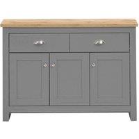 FLAVORA 2 Drawer 3 Door Grey Living Room Sideboard Storage Cabinet Cupboard | Size: 0.6m2