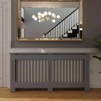 FORGEVIO Cover Grey Vertical Slat X-Large MDF Elegant Home Dcor Solution