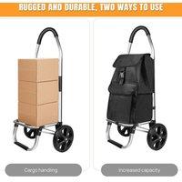 EONLION Large Shopping Trolley 40L LightWeight in Black | Size: 100 cm