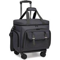 Ventryn Detachable Trolley Rolling Bag in Dark Grey