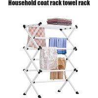 VOGREX Heavy Duty Indoor Outdoor Clothes Horse Laundry Airer in White