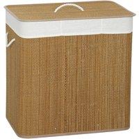 NESTLUNE 144L Laundry Basket with Lid, Washing Basket in Brown