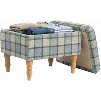 NESTLUNE Linen Fabric Upholstered Footstool | Size: 100 cm x 15 cm