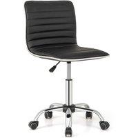 VOGREX Black Armless Swivel Adjustable Office Conference Chair