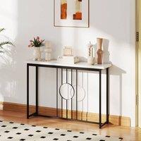 VOGREX Modern Faux Marble Entryway Table
