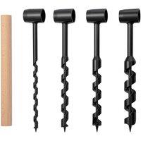 VOGREX 5Pcs Heavy Duty Drill Bit Set All Metal Drilling in Black