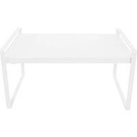 VOGREX 34-63cm Expandable Adjustable Cabinet Storage Shelf in White