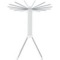 VOGREX Wheeled Large Foldable Clothes Airer 16 Rails 40kg UK in Grey