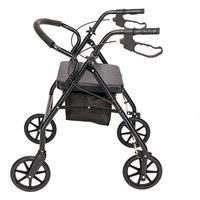 Hinsinc Foldable 4 Wheel Mobility Rollator Walker in Black