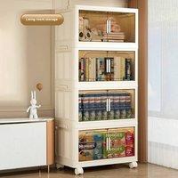 EONLION 40CM/4 Tier Folding Storage Box Stackable in Beige | Size: 500mm