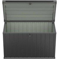 Kelvenix XLarge Outdoor Storage Box Metal Chest in Black | Size: 0.6m2