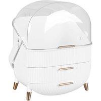 Kelvenix Makeup Three Layer Skincare Display Case Box in White