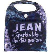 History & Heraldry Women's Personalised Sparkle Shopper Bag - Over 80 Names & Titles - Jean in Blue