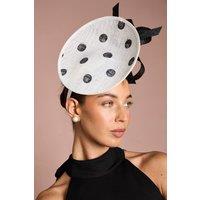 Coast Women's Lisa Tan Printed Spot Disc & Loop Fascinator in Mono