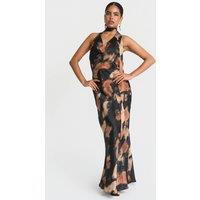 Needs No Label Women's Blur Scarf Neck Maxi Dress | Size: 16