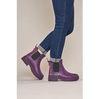 Moshulu Women's 'Swale' Faux Fur Lined Wellies in Purple | Size: 8